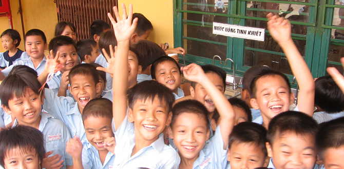 Schulkinder in Vietnam